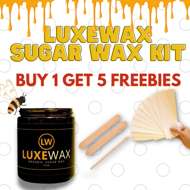 Luxewax Organic Sugar Wax kit 100 natural hot/cold hair removal sugar