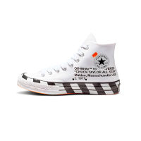 OFF-WHITE X CONVERSE 1970S CHUCK TAYLOR OW 2.0 Mens and Womens CANVAS SHOES 163862C รองเท้าวิ่ง รองเท้ากีฬา รองเท้าผ้าใบ The Same Style In The Store