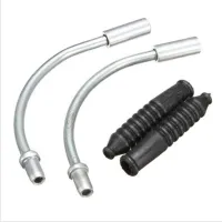 1 Set Brake Cable Protect Hose Accessories Bike V Brake Noodles Cable Guide Bend Pipe with Plastic Boots Sleeves Set