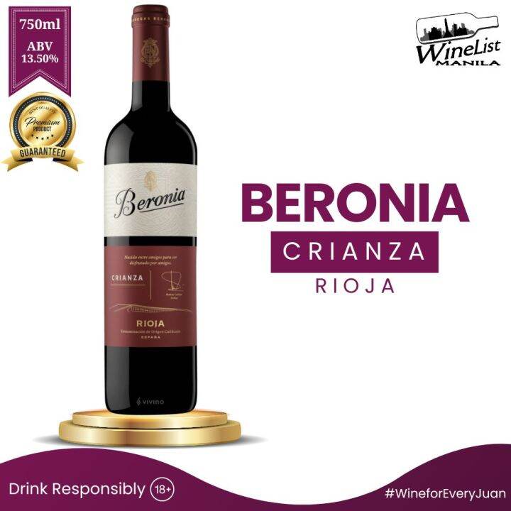 Beronia Crianza | Rioja, Spain | Red Wine 750ml | Lazada PH