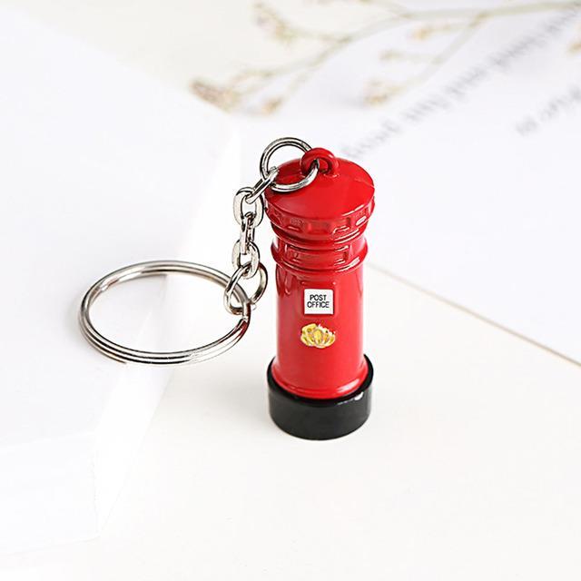 red-blue-bus-organizer-mail-holder-pendant-keychain-souvenir-gifts-men-chain-keyring