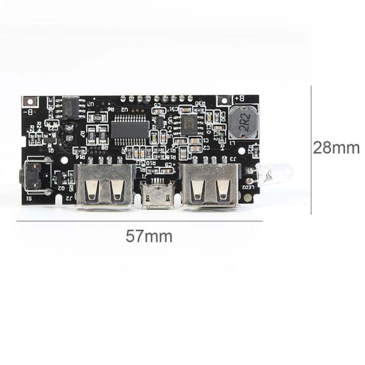 บอร์ด1a-5v-usb-คู่2-1a-มือถือแบตสำรองบอร์ดโมดูลชาร์จแบตเตอรี่18650