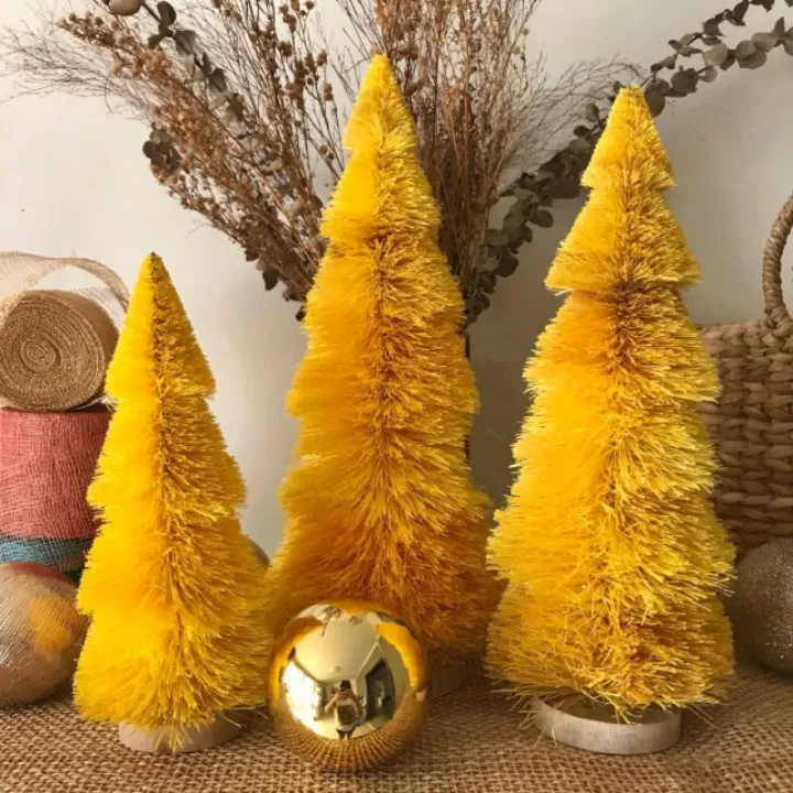 Abaca Tabletop Christmas Tree Yellow (3 Sizes Available) Lazada PH