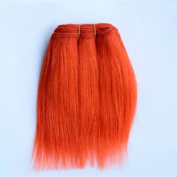 Wool Hair Extensions 18cm Khaki Pink Black Straight Wool Hair Pieces for All Dolls DIY Wigs Hair Wefts Doll Accessories