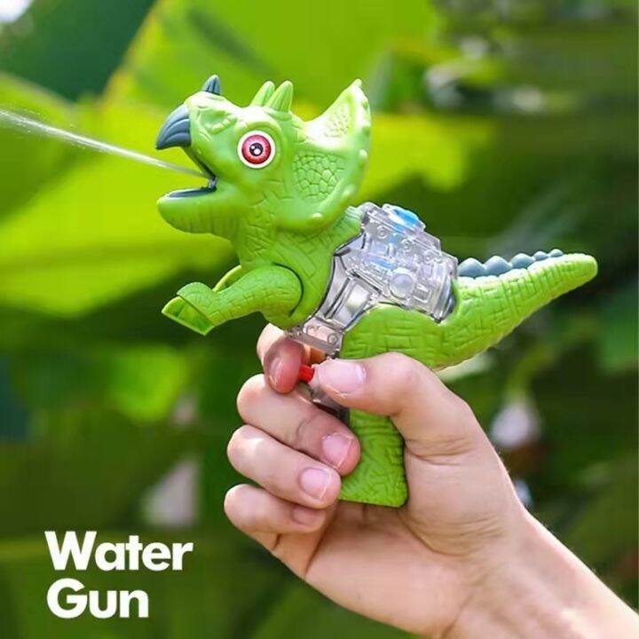 Dinosaur toy water gun green camouflage triceratops Lazada.co.th