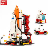 679PCS Technical Spaceport Space Shuttle Launch Center Building Blocks Sets Brinquedos Bricks Educational Toys for Children