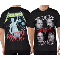 สไตล์สตรีทเสื้อยืดคอกลมเสื้อวง Metallica OVP สกรีนดิสชาร์ด เสื้อลายเต็มตัว ไม่ร้อน รีบทับได้