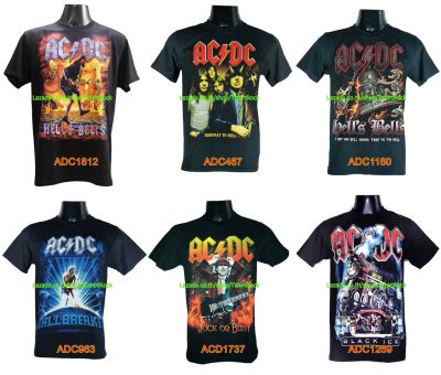 เสื้อวง AC/DC acdc เอซี/ดีซี ไซส์ยุโรป เสื้อยืดวงดนตรีร็อค ลายเต็มเกือบOVP