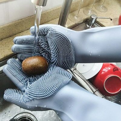 Magic Silicone Dishwasher Washing Gloves Kitchen Accessories Glove Dish Household Tools for Cleaning Car Household Safety Gloves