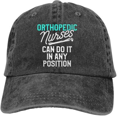 rthopedic Nurse Position Ortho Nursing Rn Print Baseball Caps Retro Washed Adjustable Denim Cap