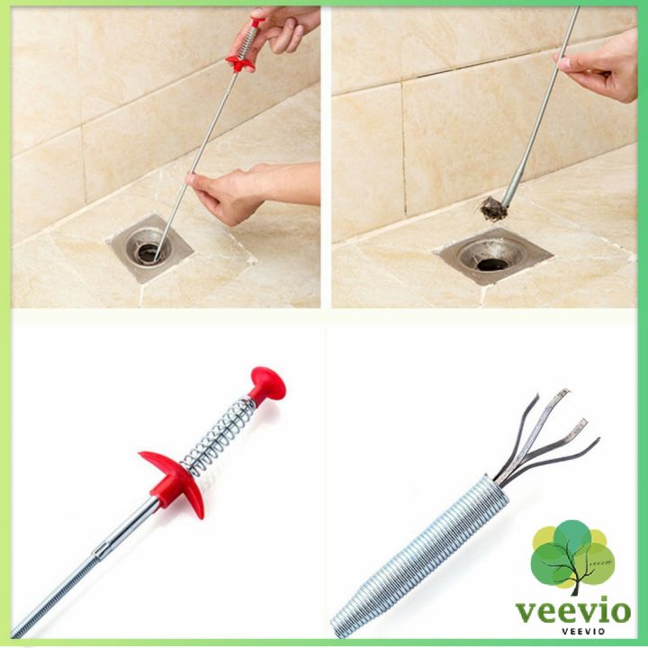 veevio-งูเหล็กทะลวงท่อตัน-แก้ท่อตัน-สปริงทะลวงท่อตัน-งูเหล็ก-ยาว60-เซน-60cm-drain-pipe-jam-cleaner-มีสินค้าพร้อมส่ง