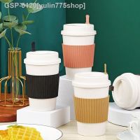 │ Yulin775shop Copos De Café Reutveis Com Tampas Palha Copo Portátil Lava-Louças Amigvel Caneca Chá Expresso