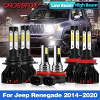 H4 Led Headlight H11 Turbo Auto Lamps Fog Lights 12000LM 90W 6000K For Jeep Renegade 2014 2015 2016 2017 2018 2019 2020 Bulbs  LEDs  HIDs