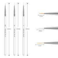 ?【Lowest price】MH 3pcs Nail Art Drawing Striping Liner ปากกาแปรง DIY ภาพวาดเส้นชุดทำเล็บ