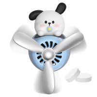 Car Air Freshener NENE Dog Pilot Auto Accessories Interior Perfume Diffuser Rotating Propeller Outlet Fragrance Magnetic Design