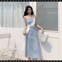 WX Summer New Super Hot Waist Suspender Skirt Women S Mid-Length Belly-Covering Slim Skirt