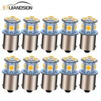 RUIANDSION BAU15S LED BA15S S25จำนวน10ชิ้น PY21W 6V 12V 24V สัญญาณเลี้ยวรถรถบรรทุกเบาไฟถอยมอเตอร์ไซค์ Dunzheng9084295หลอดไฟแบบหาง