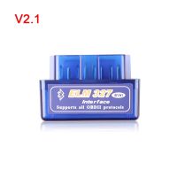 V2.1สีฟ้า V2.1ฟ้าอาหารมื้อเย็นบลูทูธขนาดเล็ก ELM327 V1.5/V2.1 OBD2รถยนต์สแกนเนอร์เครื่องมือวินิจฉัยตรวจสอบเครื่องอ่านรหัสเครื่องยนต์สำหรับ