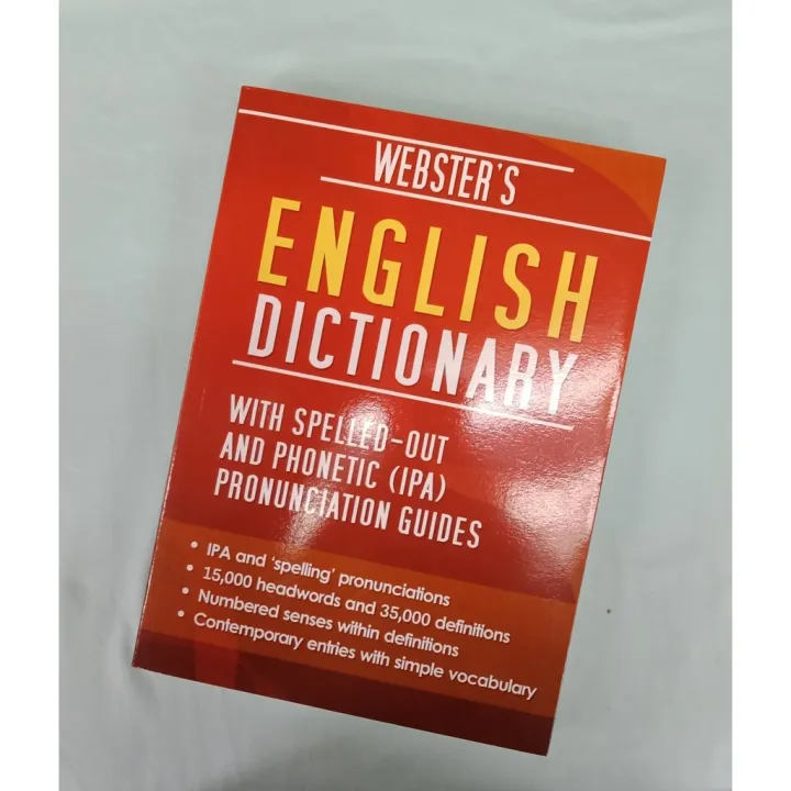 WEBSTER ENGLISH DICTIONARY (with spelledout and pronunciation) Lazada PH