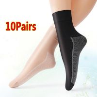 10 Pairs/set Velvet Silk SocksSoft Non Slip Sole Massage SocksMassage Wicking Slip-resistant Thin Socks