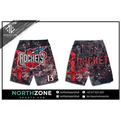 NBA Houston Rockets Full Sublimation Short with two sided pockets (SHORT)