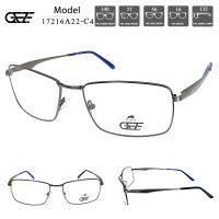 ?กรอบแว่นตา GEZE METAL รุ่น 17216A22-C4 เต็มกรอบสีเทา Vintage โลหะ น้ำหนักเบา ใส่สบาย แว่นตาแฟชั่น (มีบริการตัดเลนส์สายตา ราคาถูก)