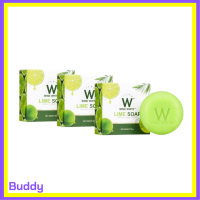 ** 3 ก้อน ** Wink White Lime Soap สบู่มะนาว วิ้งค์ไวท์ ขนาด 80 กรัม / 1 ก้อน