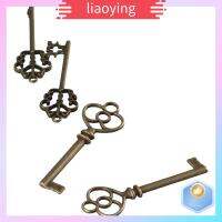 LIAOYING 2 "ถึง2.4" (52มม. ถึง62มม.) จี้ห้อยคอวินเทจ โลหะผสมอัลลอยด์ ของชำร่วยงานฝีมือแบบทำมือ มี3สี กุญแจโครงกระดูกขนาดใหญ่ในสีบรอนซ์โบราณ สาวๆ