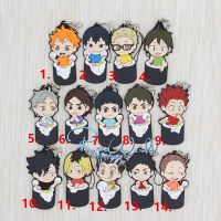 1ชิ้นอะนิเมะวอลเลย์บอลโรงเรียนสูง Kageyama Hinata โออิคาวาโทรุ Kozume Kenma รุ่นอาหารอุปกรณ์ประดับโทรศัพท์เรซิ่นพวงกุญแจจี้ยาง