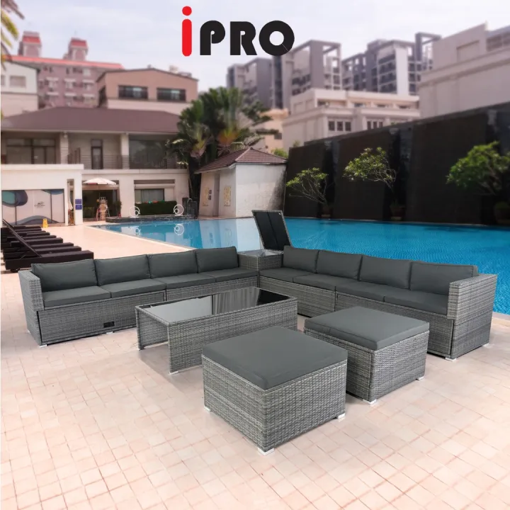 IPRO Outdoor Furniture Rattan Sofa Set Outdoor Garden Table And Chair ...