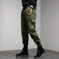 Holiday Discounts Cotton Sweatpants Men’S Camouflage Elasticity Waist Military Cargo Pants Jogger Hip Hop Khaki Casual Trousers Fashion Streetwear