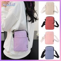 XIAHU สำหรับผู้หญิง ผ้าใบแคนวาส กระเป๋ามีซิป กระเป๋า Crossbody กระเป๋าใส่โทรศัพท์ กระเป๋าถือแบบถือ กระเป๋าสะพายไหล่แบบสั้น