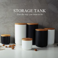 Nordic Creative Ceramic Sealed Storage Tank Kitchen Multi-grain Coffee Tea Storage Dust-proof Seasoning Storage Tank with Cover