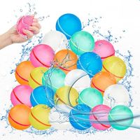 1-80Pcs Upgraded Magnetic Quick Fill Reusable Silicone Water Bomb Balloons Instant Fill Summer Outdoor Beach Party Pool Toys Balloons