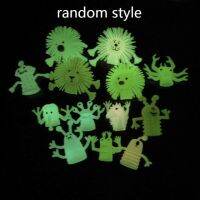 หุ่นมือมอนสเตอร์เรืองแสง10ชิ้น/เซ็ตของเล่นตลกนิ้วมือของเล่นเด็กตุ๊กตาสัตว์การศึกษาของเด็กทารกปลอกนิ้วของเล่น