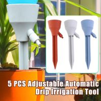 5 PCS Adjustable Automatic Drip Irrigation Tool Plants Flower Garden Auto Water Irrigation Dripper Device Self-Watering Gadgets Watering Systems  Gard