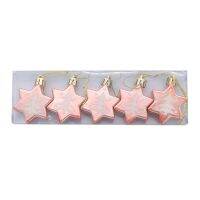 5Pcs เครื่องประดับคริสต์มาส Star แขวนเครื่องประดับต้นไม้จี้ Home Living Xmas Decoration