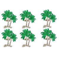 6 Pcs Coconut Tree Napkin Rings,Napkin Rings Holders Green Plant Serviette Holders for Party Wedding Dinner Table Decor