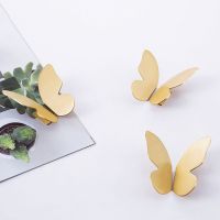 ✺✶◕ Luxury Gold Butterfly Hardware Wardrobe Brass Handle Drawer Knob Door Handle Cabinet Pulls