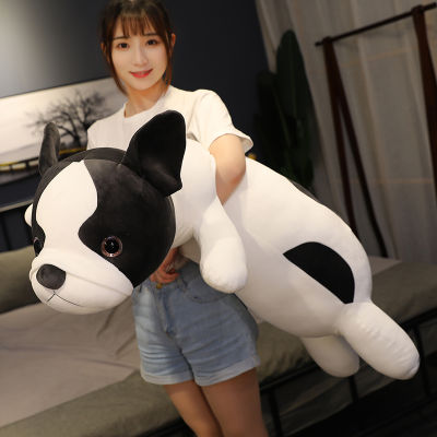 80-120cm Lying French Bulldog Plush Toys Staffed Cute Dog Puppy Animal Doll Soft Long Sleep Pillow Cushion Kids Girls Gift