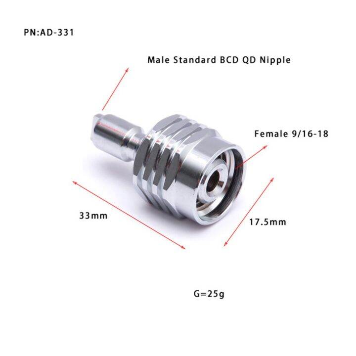อุปกรณ์เชื่อมต่อสำหรับดำน้ำ-อะแดปเตอร์อุปกรณ์เสริมสำหรับดำน้ำตัวผู้-ตัวเมียจาก-unf-916-18