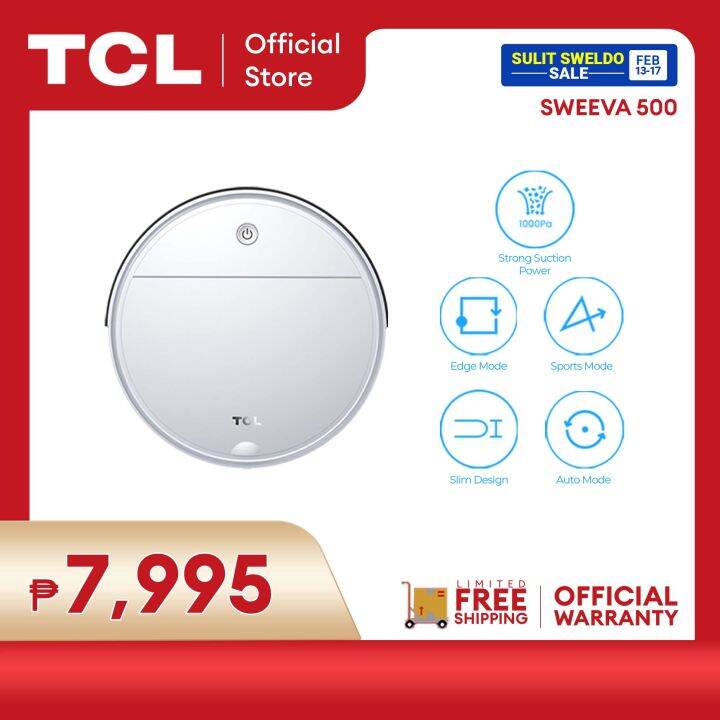 TCL Robot Vacuum Cleaner (Sweeva 500) AutoSpotEdge Cleaning, HEPA ...