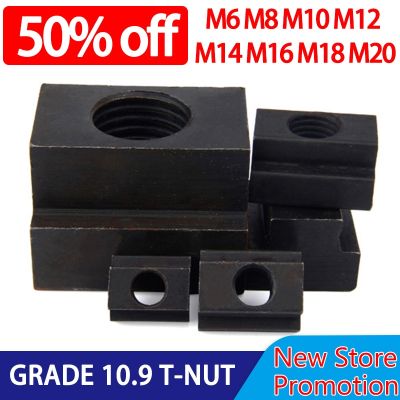 T-nut M6 M8 M10 M12 M16 M18 M20 DIN508 Black Finish Grade 10.9 baja karbon t-slot mur disadap melalui Slot furnitur t-nut