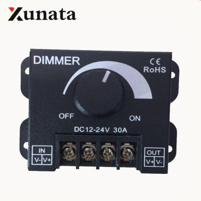 ☃ﺴ 30A 360W DC 12V 24V Single Color LED Dimmer Switch Brightness Controller for 5050 5630 5730 3014 4014 2835 8520 led strip light