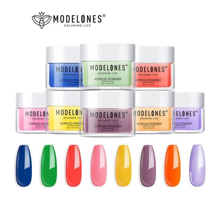 Modelones Acrylic Powder Tips Extension French Nail Art Polymer Powder