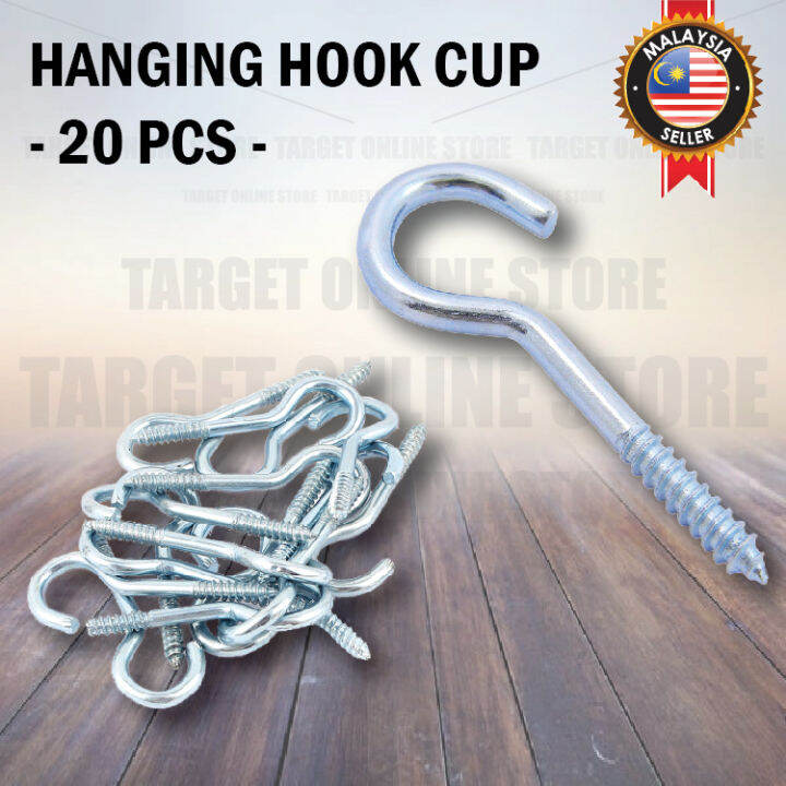 Small Metal Ring Hanging Hooks Frame Eye Cup Self Tapping Screws DIY ...