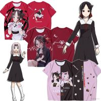 Kaguya-Sama Love Is War เสื้อยืดแขนสั้นคอกลมเสื้อลำลองหลวมกีฬา Tee เสื้อ Halloween Plus ขนาด Anime