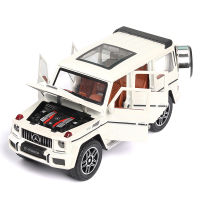 124 G63 Alloy Car Models Diecasts Vehicles Toy 6 Door Opened G-Class Simulation Off-road Vehicle With Light Sound Pull Back Toy