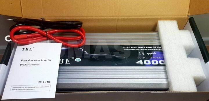 เเท้-ขาย10ปี-เชื่อถือได้-tbe-เครื่องเเปลงไฟ-pure-sine-wave-power-inverter-4000w-24v-อินเวอร์เตอร์-เครื่องแปลงไฟรถเป็นไฟบ้าน-คลื่นกระเเสไฟนิ่ง-dc-24-v-to-ac-220v-หม้อแปลงไฟ-ใช้สำหรับเเปลงไฟแบตเป็นไฟบ้า