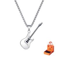 OLEVS Kalung Perempuan Wanita Anti Karat Titanium Original Guitar Shape Hip Hop Rock Unisex Jewelry Pedant Necklace Gold Silver Black Necklace GX1989 【BYUE】